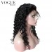 Virgin Human Hair Brazilian Deep Wave Glueless Lace Front Wig With Baby Hair 